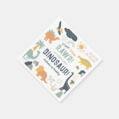 Dinosaurus Eerste Verjaardag Stomp Chomp Roar Servet (Hoek)