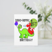 Dinosaurus Eerste Verjaardag Tshirts en geschenken Briefkaart (Staand voorkant)