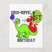 Dinosaurus Eerste Verjaardag Tshirts en geschenken Briefkaart (Voorkant)