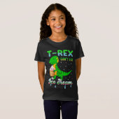 Dinosaurus eet ijs t-shirt (Voorkant volledig)