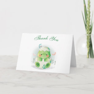 Dinosaurus Ei Baby Shower Waterverf Bedankt Kaart