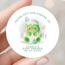 Dinosaurus Ei Waterverf Baby Shower Bedankt