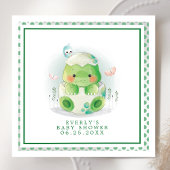 Dinosaurus Ei Waterverf Baby Shower Servetten