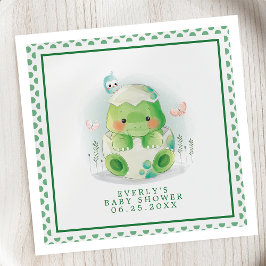 Dinosaurus Ei Waterverf Baby Shower Servetten