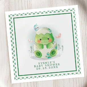 Dinosaurus Ei Waterverf Baby Shower Servetten