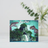 Dinosaurus Eiland Briefkaart (Staand voorkant)