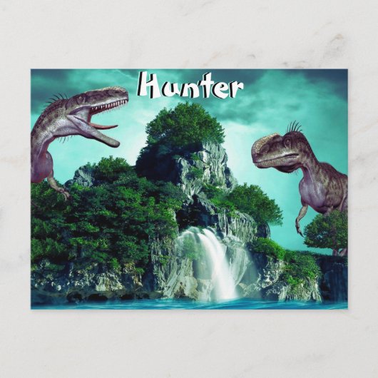 Dinosaurus Eiland Briefkaart (Voorkant)
