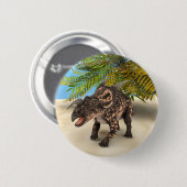 Dinosaurus Einiosaurus Ronde Button 5,7 Cm (Voorkant /achterkant)