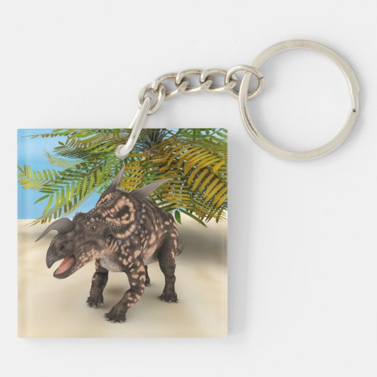 Dinosaurus Einiosaurus Sleutelhanger (Achterkant)