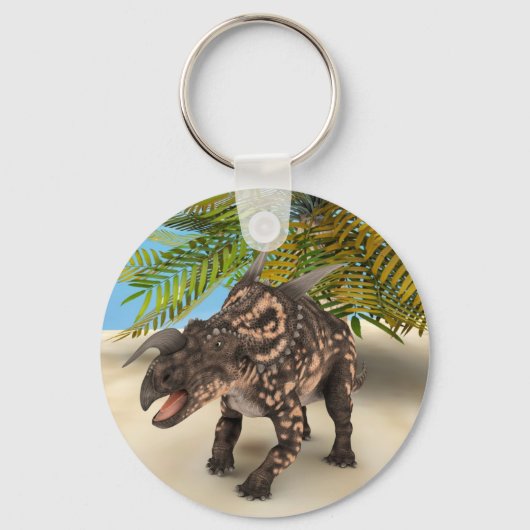 Dinosaurus Einiosaurus Sleutelhanger (Voorkant)