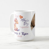 Dinosaurus en baby Onze Eerste Moederdag Samen Koffiemok (Voorkant links)