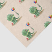 Dinosaurus en Ballonnen Verjaardag Tissuepapier (Detail)