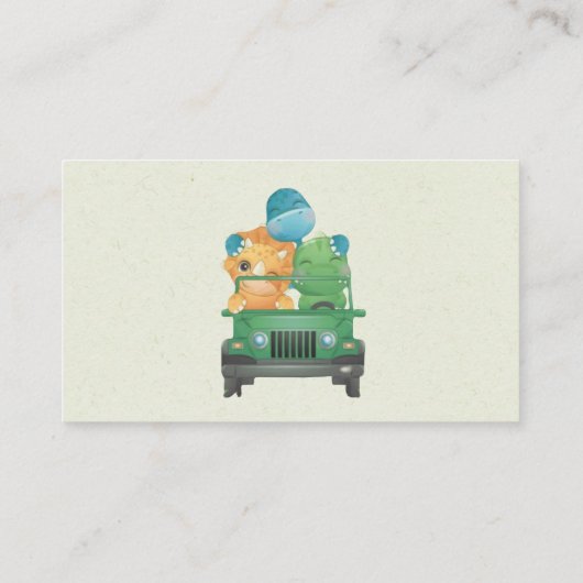 Dinosaurus en een oldtimer Boeken voor Baby Informatiekaartje (Achterkant)