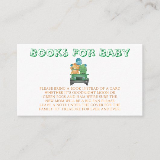 Dinosaurus en een oldtimer Boeken voor Baby Informatiekaartje (Voorkant)