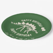 Dinosaurus en Feestballonnen Papieren Bordje (Gekanteld)