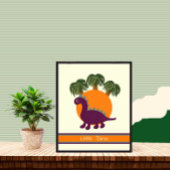 Dinosaurus en palmen poster