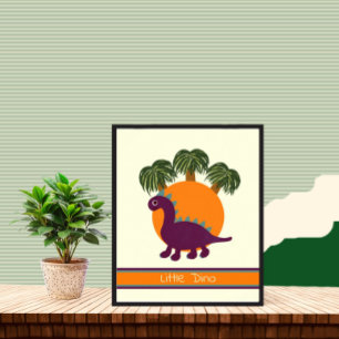 Dinosaurus en palmen poster