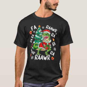 Dinosaurus Fa Ra Ra Rawr T - Rex Grappige Kerst T-shirt