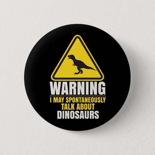 Dinosaurus Fan Trex Reptileert paleontologie Ronde Button 5,7 Cm (Voorkant)