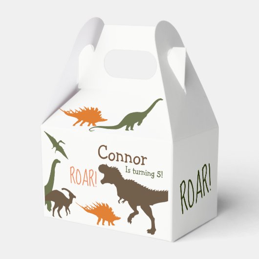 Dinosaurus Favor Box Bedankdoosjes (Achterkant)