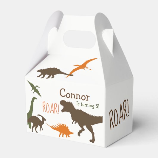 Dinosaurus Favor Box Bedankdoosjes (Voorkant Zijde)