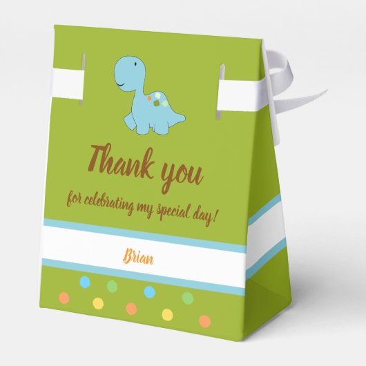 Dinosaurus Favor Box Bedankdoosjes (Achterkant)