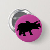 Dinosaurus Feest Roze Ronde Button 5,7 Cm (Voorkant /achterkant)