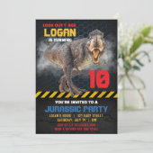 Dinosaurus Feest Uitnodiging (Staand voorkant)