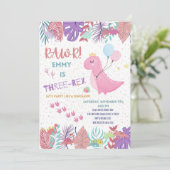 Dinosaurus feest uitnodigingen (Staand voorkant)