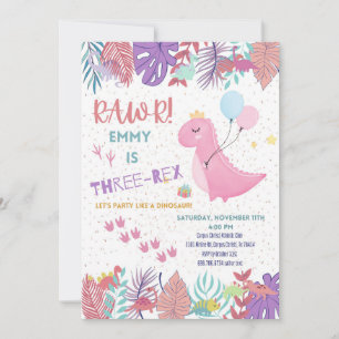 Dinosaurus feest uitnodigingen