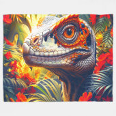 Dinosaurus Fleece Deken (Voorkant (Horizontaal))