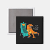 Dinosaurus Flipper Wizard Arcade Machine Speler Af Magneet (Voorkant / Achterkant)