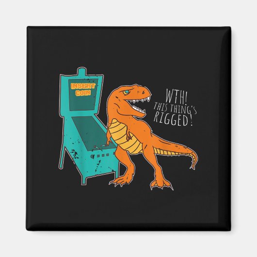 Dinosaurus Flipper Wizard Arcade Machine Speler Af Magneet (Voorkant)