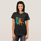 Dinosaurus Flipperwizard Arcade Machine Speler Afb T-shirt (Voorkant volledig)
