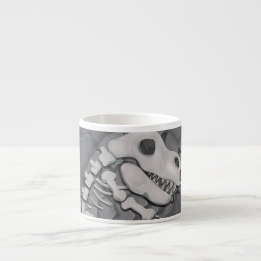 Dinosaurus Fossiel Cartoon Espresso Kop (Voorkant)