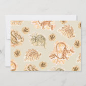 Dinosaurus Fossiel Verjaardagsuitnodiging Kaart (Achterkant)