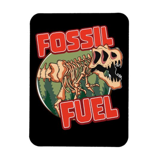 Dinosaurus "Fossiele brandstof" Magneet (Verticaal)