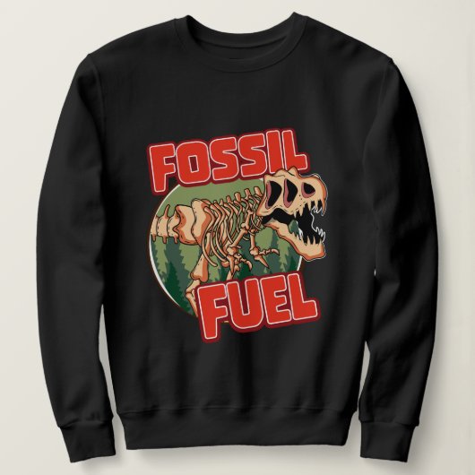 Dinosaurus "Fossiele Brandstof" Trui (Design voorkant)