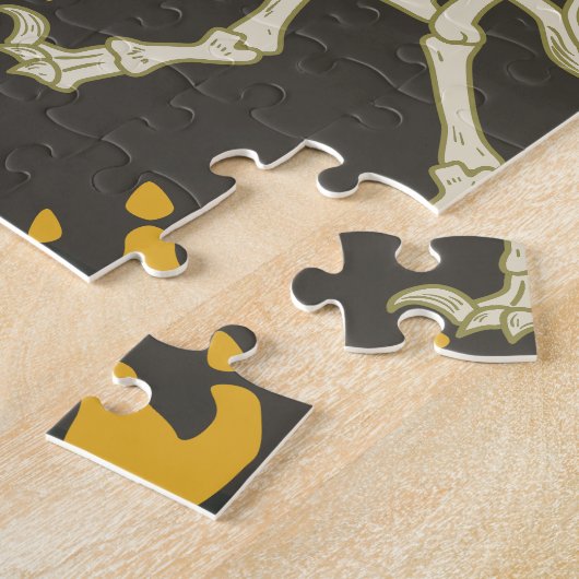 Dinosaurus Fossiele Naam Legpuzzel (Zijkant)