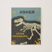 Dinosaurus Fossiele Naam Legpuzzel (Verticaal)