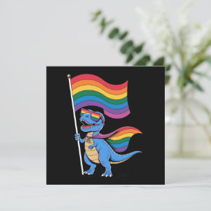 Dinosaurus Gay Pride LGBT Regenboogvlag  Kaart