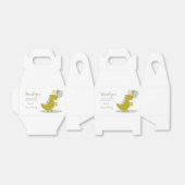 Dinosaurus Geel Groen Grijs Eerste Verjaardag Bedankdoosjes (Uitgevouwen)