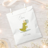 Dinosaurus Geel Groen Grijs Eerste Verjaardag Bedankzakje (Geknipt)