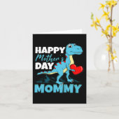 Dinosaurus Gefeliciteerde Moederdag Mammo T-Rex Ha Kaart (Gele Bloem)