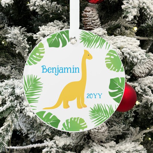 Dinosaurus Gele Brontosaurus Keepsake Kerstmis Ornament