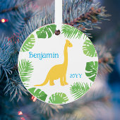 Dinosaurus Gele Brontosaurus Keepsake Kerstmis Ornament