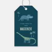 Dinosaurus gepersonaliseerd dank u cadeaulabel (Voorkant)