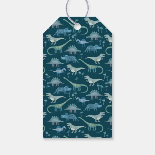 Dinosaurus gepersonaliseerd dank u cadeaulabel (Achterkant)