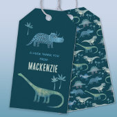 Dinosaurus gepersonaliseerd dank u cadeaulabel