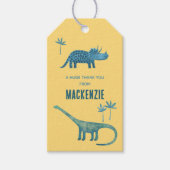 Dinosaurus gepersonaliseerd dank u cadeaulabel (Voorkant)